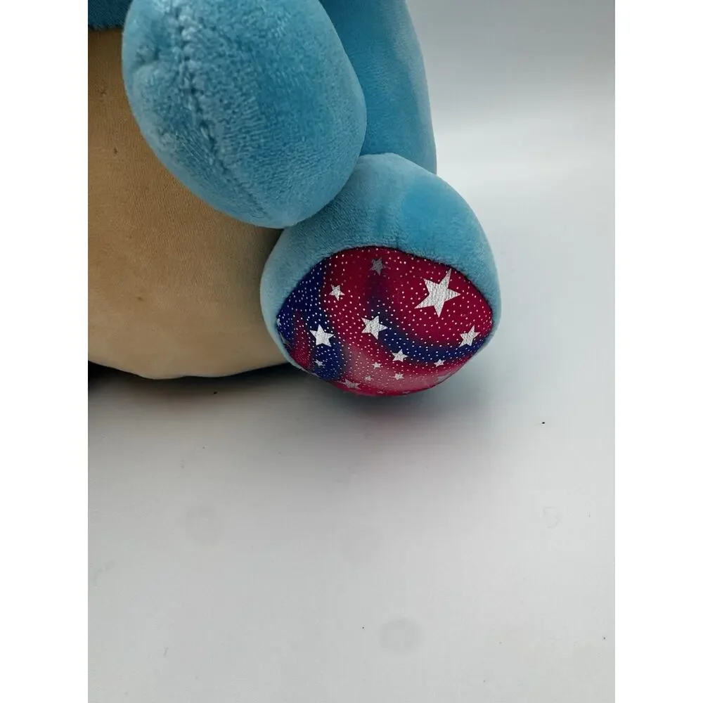 Cute Blue Plush Teddy Bear Stuffed Animal Pink Eyes Galaxy Paws 11” Soft Toy